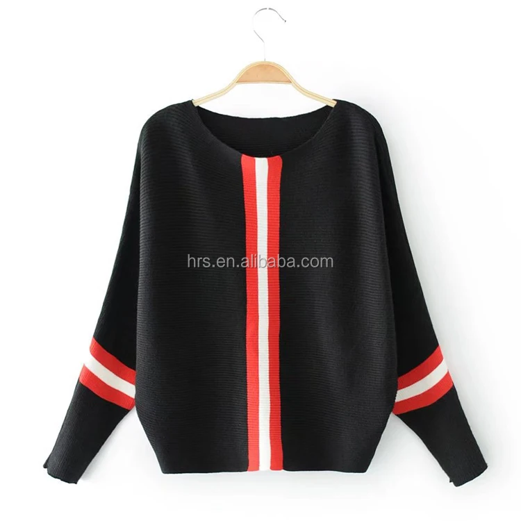 Wholesale Cheap Korean Woman Fashion Bat Sleeve Knit Sweater