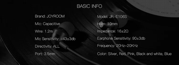 JOYROOM E106S new product ideas 2018 Stereo Headphone earphone Metallic In ear headphones For iPhone