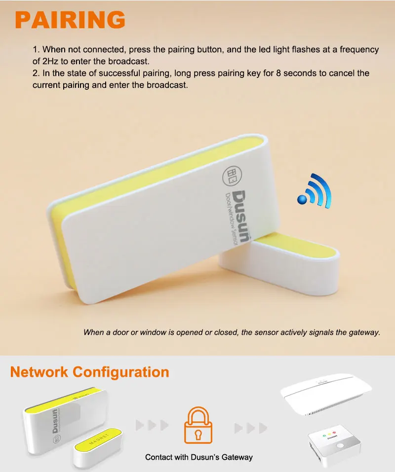 Smart Home Zigbee Window Magnetic Sensor - ANKUX.COM