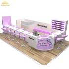 LED nail table vintage manicure table nail slaon furniture