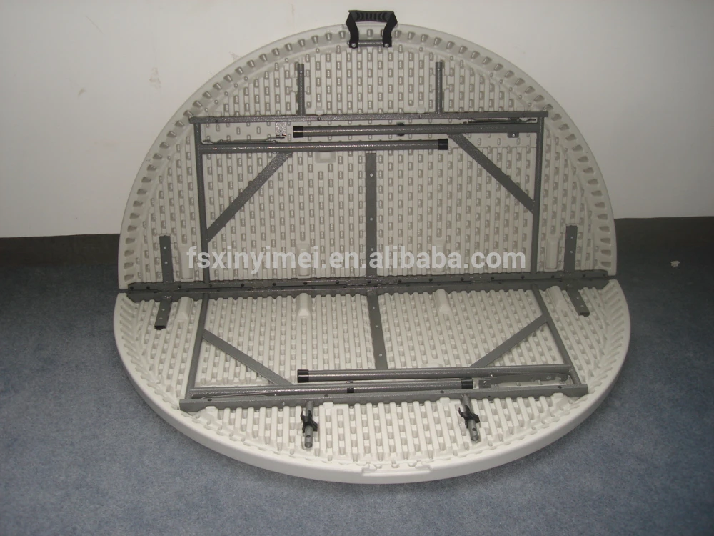 Strong And Light HDPE Round Plastic Outdoor Folding Table XYM-T103_3