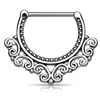 Tribal Hearts Septum Clicker Rings 316L Stainless Steel Septum Piercing Jewelry