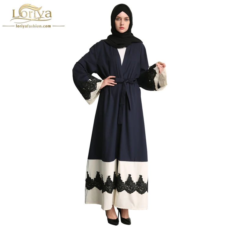 Factory women lace Cardigan kimono thick damask muslimah casual dubai abaya, Navy blue
Factory women lace Cardigan kimono thick damask muslimah casual dubai abaya, Navy blue
