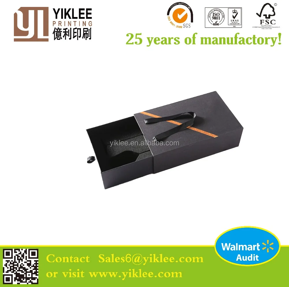 2016 new products drawer slide gift box with eva foam and