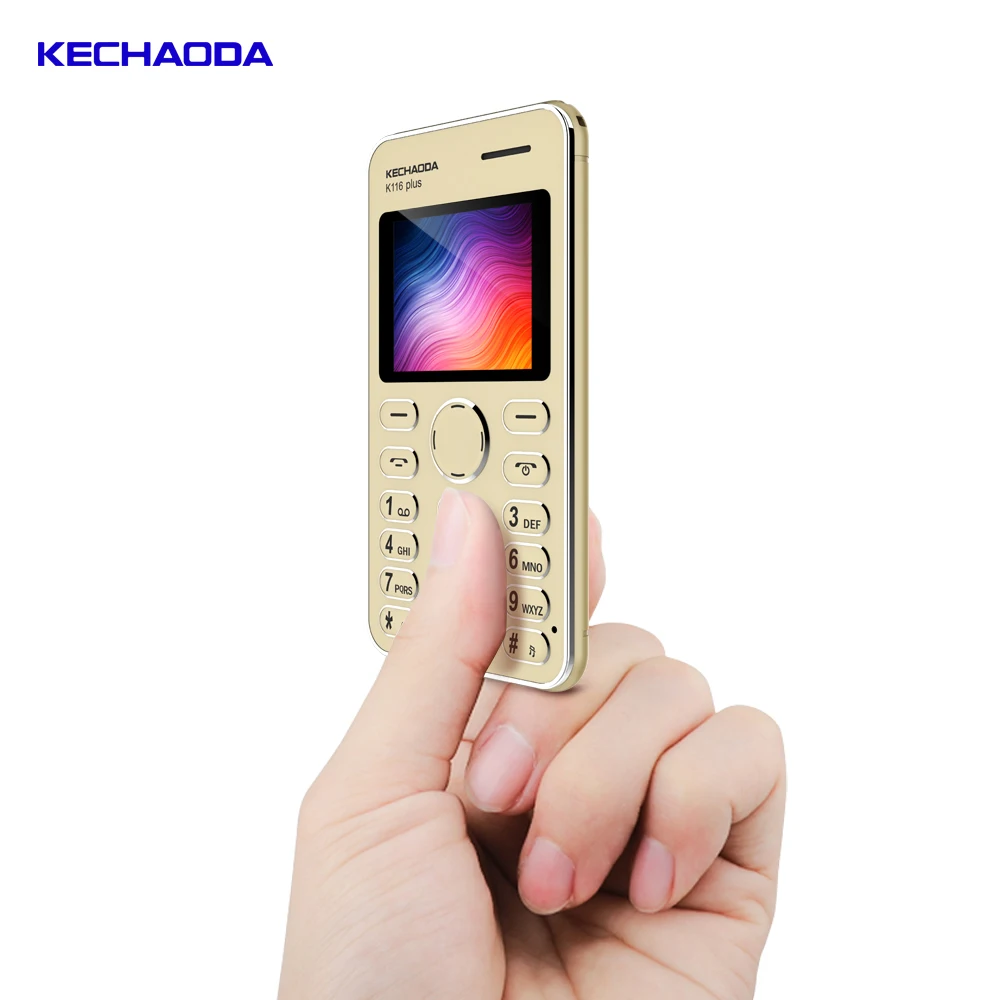KECHAODA K116 плюс ультра-тонкий 1,8 дюймов Dual SIM двойной резервный мини-полимерный аккумулятор карта телефон мобильный телефон
