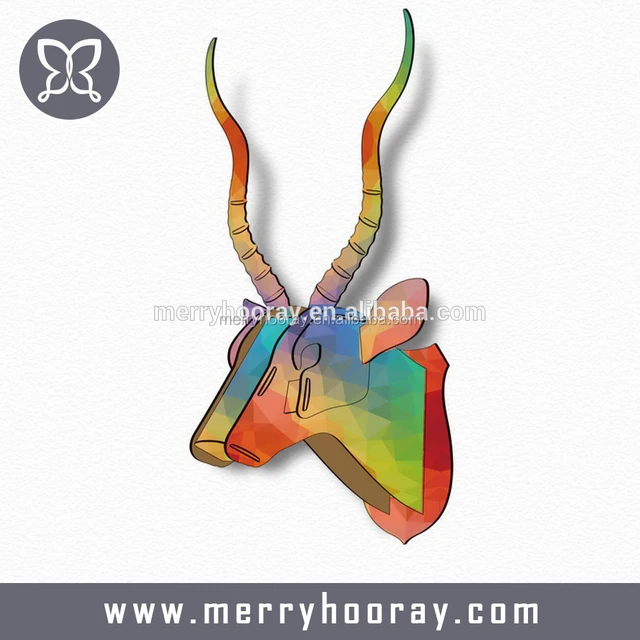 3d wall decor diy goat wooden crafts gift modern wall decor