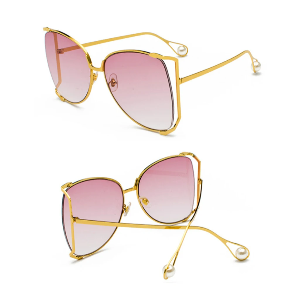 2018 Fashionable Unique Oversized Women Luxury Brand Pearl Metal Hollow Glasses Sunglasses
2018 Fashionable Unique Oversized Women Luxury Brand Pearl Metal Hollow Glasses Sunglasses
