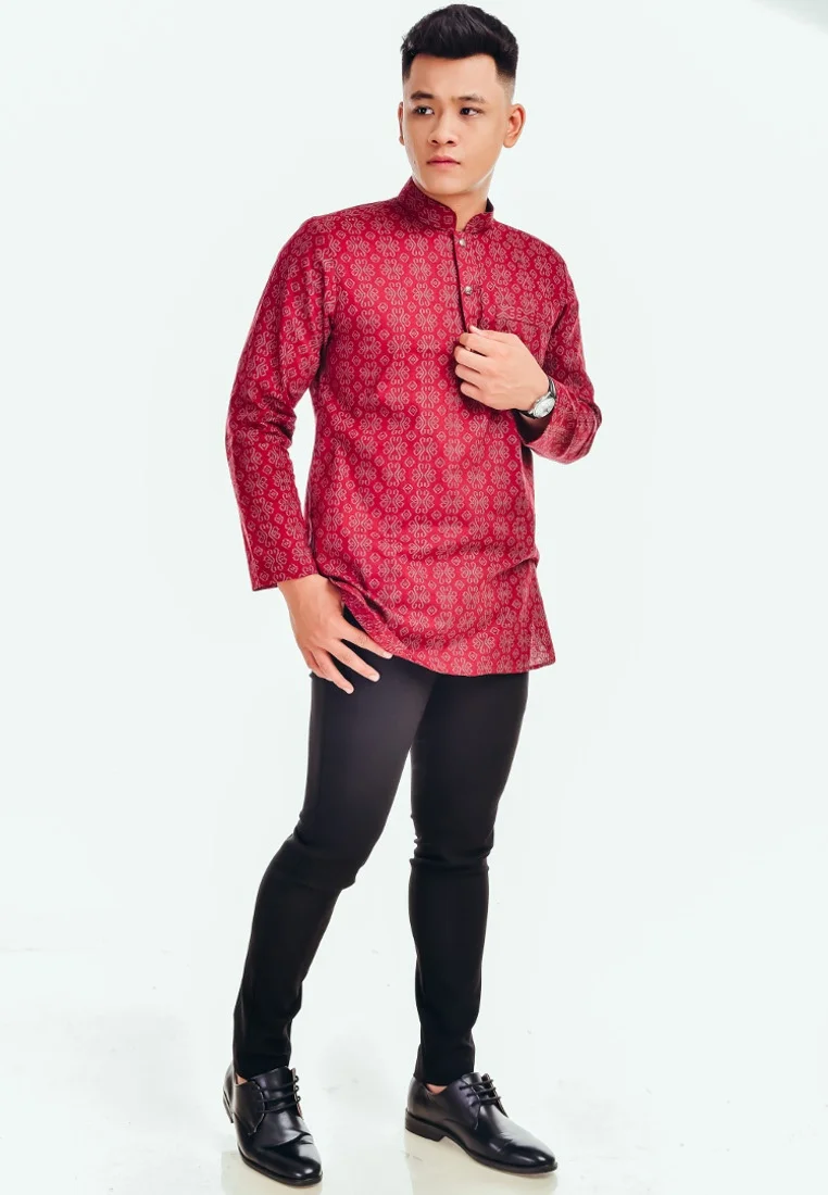 中国oem 工厂最新 kurta 设计 marron 马来西亚男装 kurta 设计