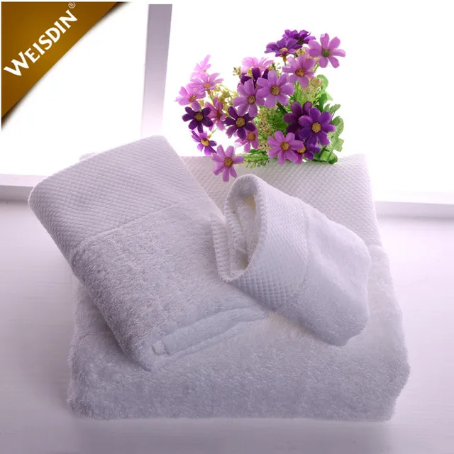 wholesale cheap white towels dobby header bar 16s terry cotton