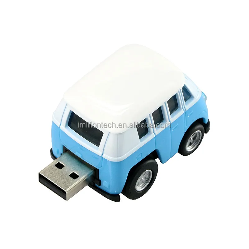 الساخن الكرتون حافلة سيارة لعبة طفل نموذج usb 2.0 ذاكرة فلاش عصا الإبهام حملة القلم