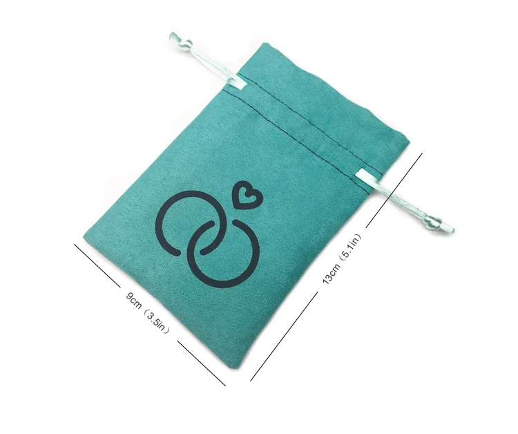 type: custom logo printed drawstring velvet jewelry pouch bag