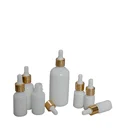 Beautiful 10ml 15ml 20ml 30ml 50ml 100ml white opal ceramic liquor glass dropper bottle