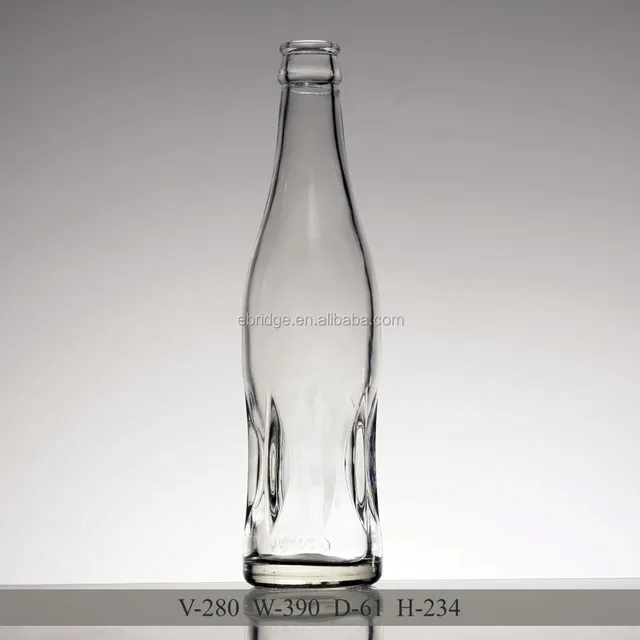 280ml soft drinks glass carbonated drinks bottle, alcoholic