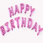 Birthday party supply balloon set blue large helium foil letter HAPPY BIRTHDAY ballons