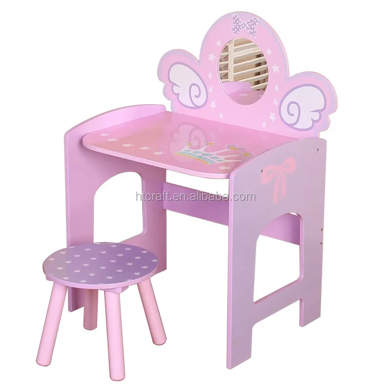 unicorn vanity table and stool set