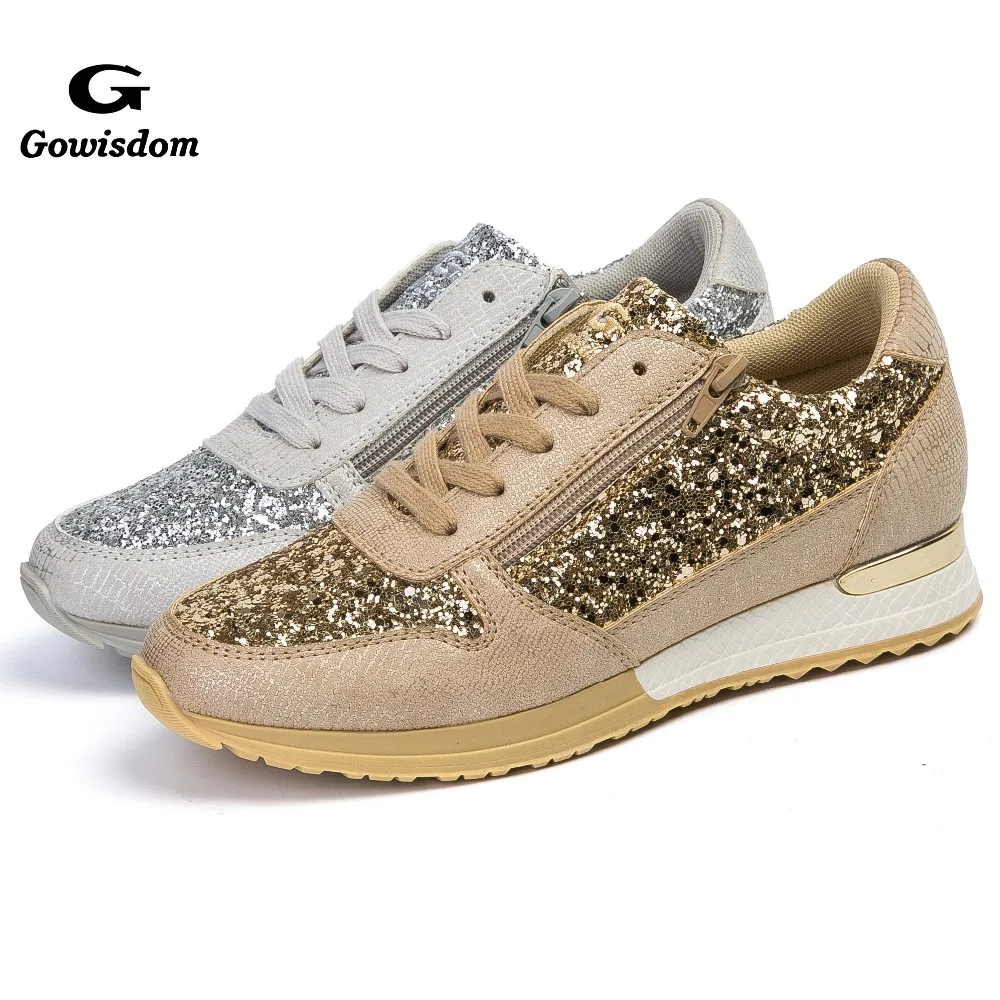 China Wholesale Ladies Travel Leisure Shoes Outdoor Walking Shoes Gold Glitter Women Sneakers, Silver/gold
China Wholesale Ladies Travel Leisure Shoes Outdoor Walking Shoes Gold Glitter Women Sneakers, Silver/gold