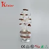 Restaurant living hotel aluminium Champagne Silver Flower lampshade G4 table lamp