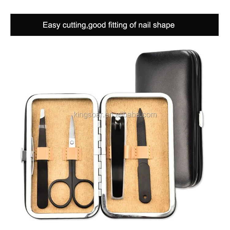 factory outlets business gift black pu pouch stainless steel