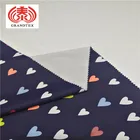 Dark Blue Print Color Sweet Heart PU Garment Leather , Premium PU Leather For Bags, clothes