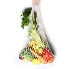 Elastic Cotton Solid String Net Shopping Bag For Vegetable
