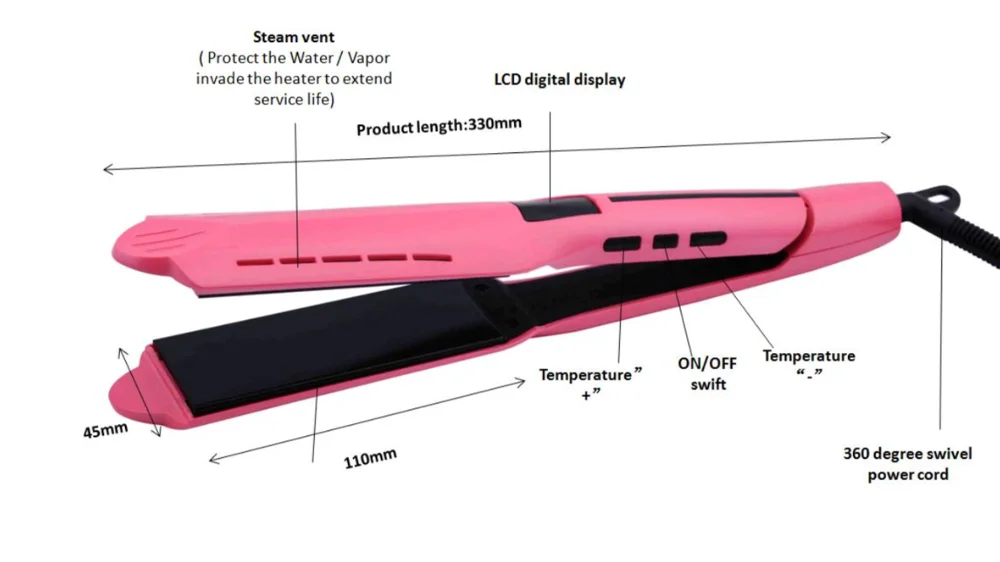Factory price best women's hair straighteners for free sample,salon flat irons with private labe