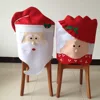Festival Party Christmas Flet Santa Claus Couple Design Cheap Spandex Chair Covers Snowman Christmas Chair Back Cover