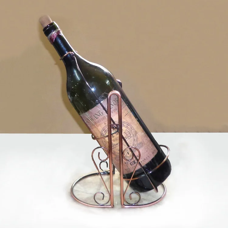 3L 5L Custom Size Cradle Wine Holder Iron Whiskey Wine Water Bottle Cradle with Gold Color