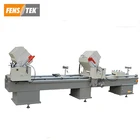 PVC and aluminium window door machine with double cutter