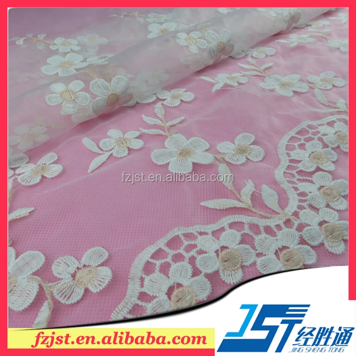 Organza embroidery lace tulle for blouse