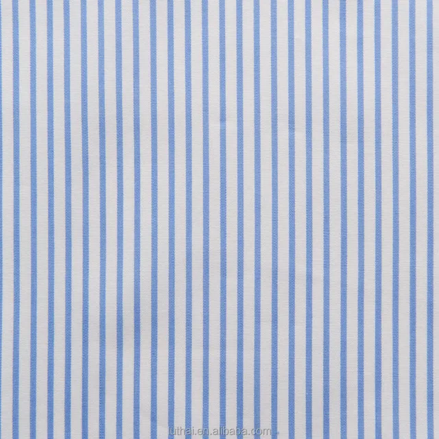 Luthai Textile NOS 100% cotton yarn dyed stripe poplin woven man shirt fabric