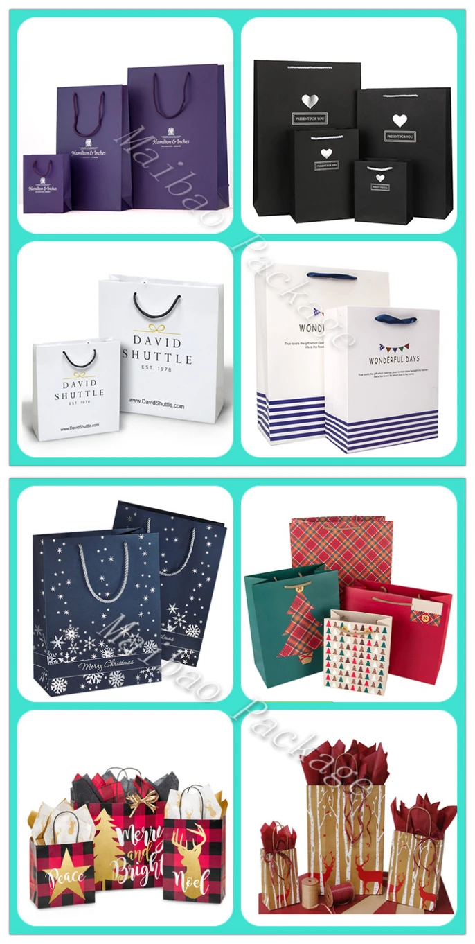 custom paper gift bag with handle china manufactures wholesale