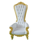 Wedding Gold color queen throne chair for bride