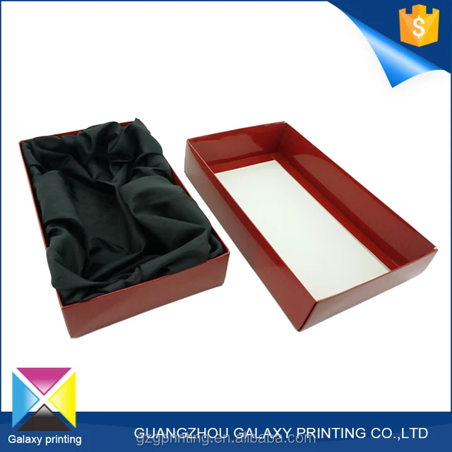 High Quality gift box packaging Party Gift luxury clothing packaging Carton with inside black Brocade