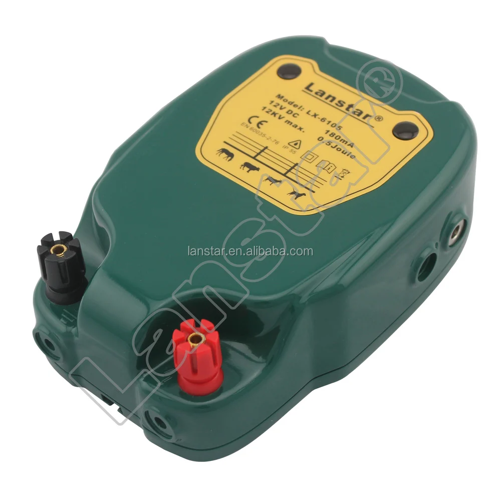 Lanstar 1 Joule portable solar electric fence system, 13.5KV pulse power farm fencing energizer