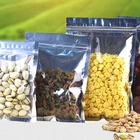 Wholesale stand up zipper aluminium foil bag food packing aluminium foil bags silver zip lock aluminium foil bag
