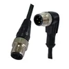 M12 5 Pin Male Female Injected Cable Sensor Connector 90 Degree Angled/Straight IP67 Waterproof (IBEST)