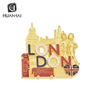 custom gold silver bronze metal enamel UK london bridge souvenir fridge magnet