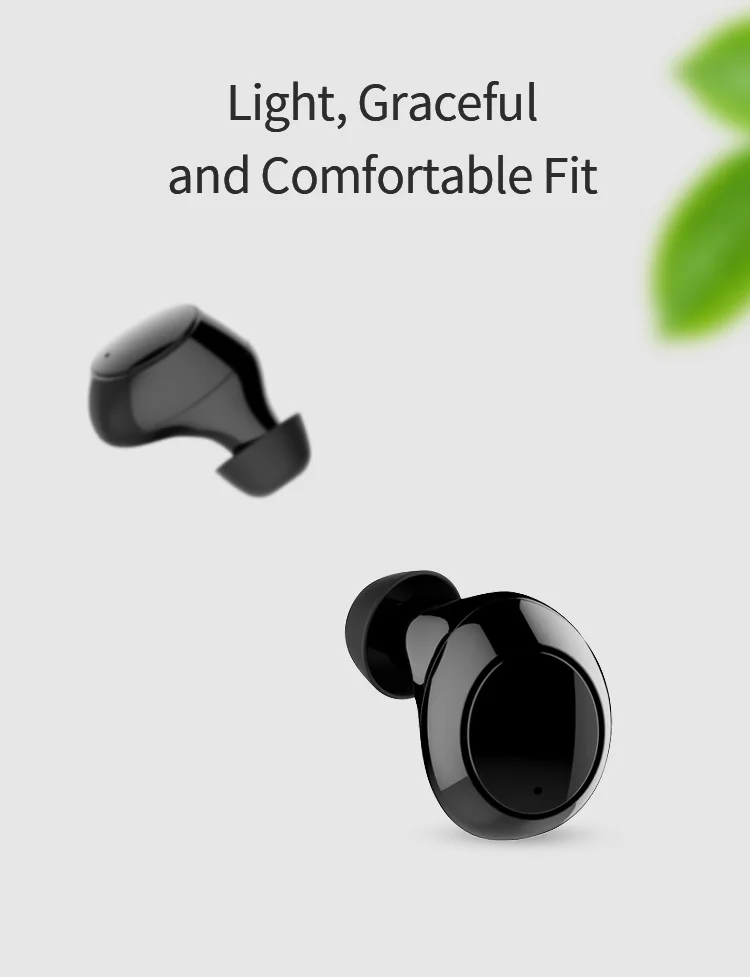 Mini in-ear true wireless earbuds  stereo noise cancelling bt earphone headphone auto pairing tws earphones