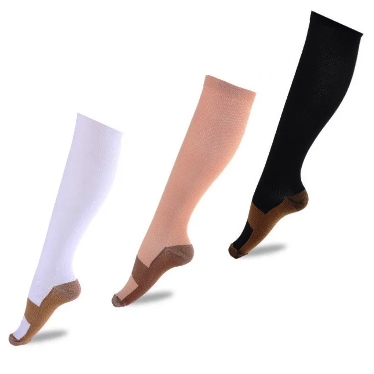 High quality wholesale miracle Anti Fatigue Magic copper compressive socks