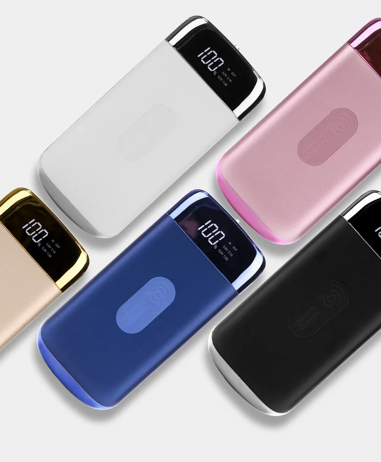 Portable and universal LCD display 10000mAh power bank wireless charger, White;black;blue;pink (color can be customized)
Portable and universal LCD display 10000mAh power bank wireless charger, White;black;blue;pink (color can be customized)