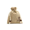 Gift Bag Jute Hessian Packing Storage Linen Burlap Jewelry Pouches Burlap Bags with Drawstring