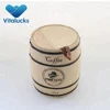 Natural wood coffee bean wooden canister for sale