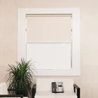 Decorative one transparent one blackout dual roller shades for Home Windows