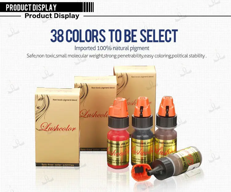 lushcolorブランドのタトゥー顔料、 アートメイクインクセット 問屋・仕入れ・卸・卸売り
