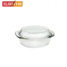 Dinnerware round glass pyrex casserole / borosilicate oven safe glass casserole dish
