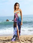 long beach wrap dress patterns sleeveless Strapless women dress