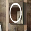 Odelia Oval Bevel Frameless Bathroom Lighted Backlit Mirror
