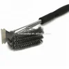BBQ Grill Brush and Scraper BBQ Brush for Grill, Safe 18" Stainless Steel Woven Wire 3 in 1 Bristles Grill Cleaning Brush
