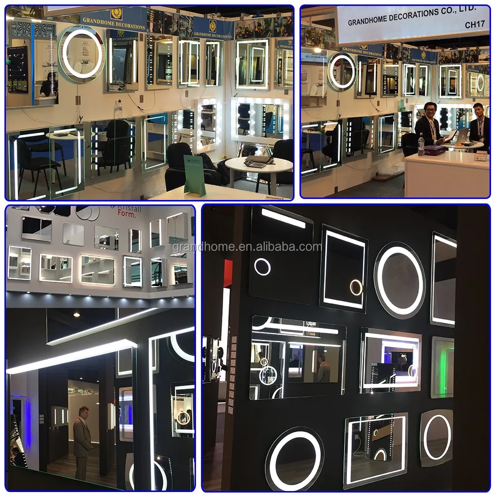 Luxury hotel furniture wall backlit led smart mirror bathroom backlit mirror for sale
