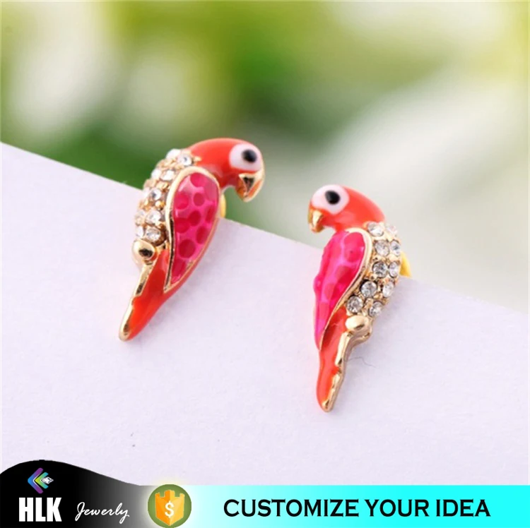 2016 Trendy promotion Unique Graduated Cute Ear Jewelry Latest Flying parrot Enamel Earrings Factory Wholesale
2016 Trendy promotion Unique Graduated Cute Ear Jewelry Latest Flying parrot Enamel Earrings Factory Wholesale